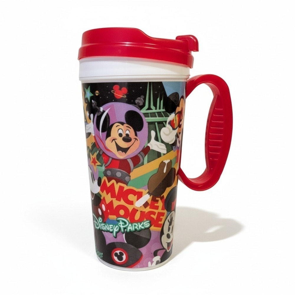 Disney Parks Mickey Mouse Club Whirley Drink Works Red 16oz Tumbler with Handle